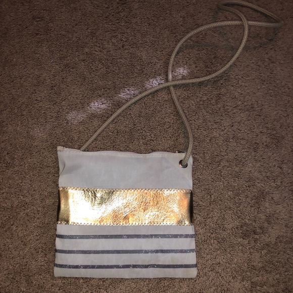 Sea Bags Maine Handbags - Sea Bags Maine Gold Mariner Stripe Crossbody Bag